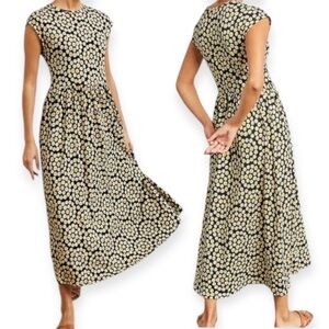 BODEN Easy T shirt dress Floral Black and Cream Women's Dress